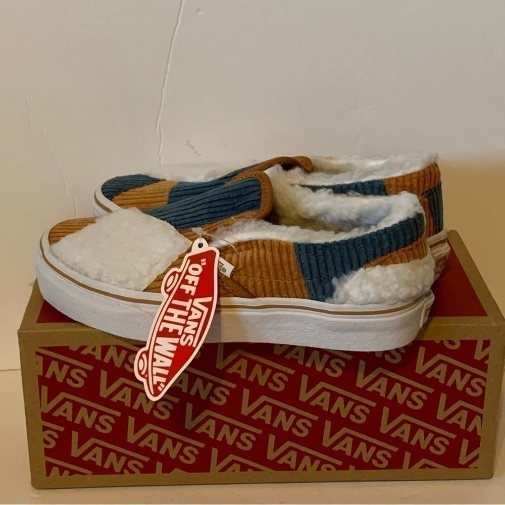 NIB. VANS Classic Slip-On Patchwork (Little Kid)